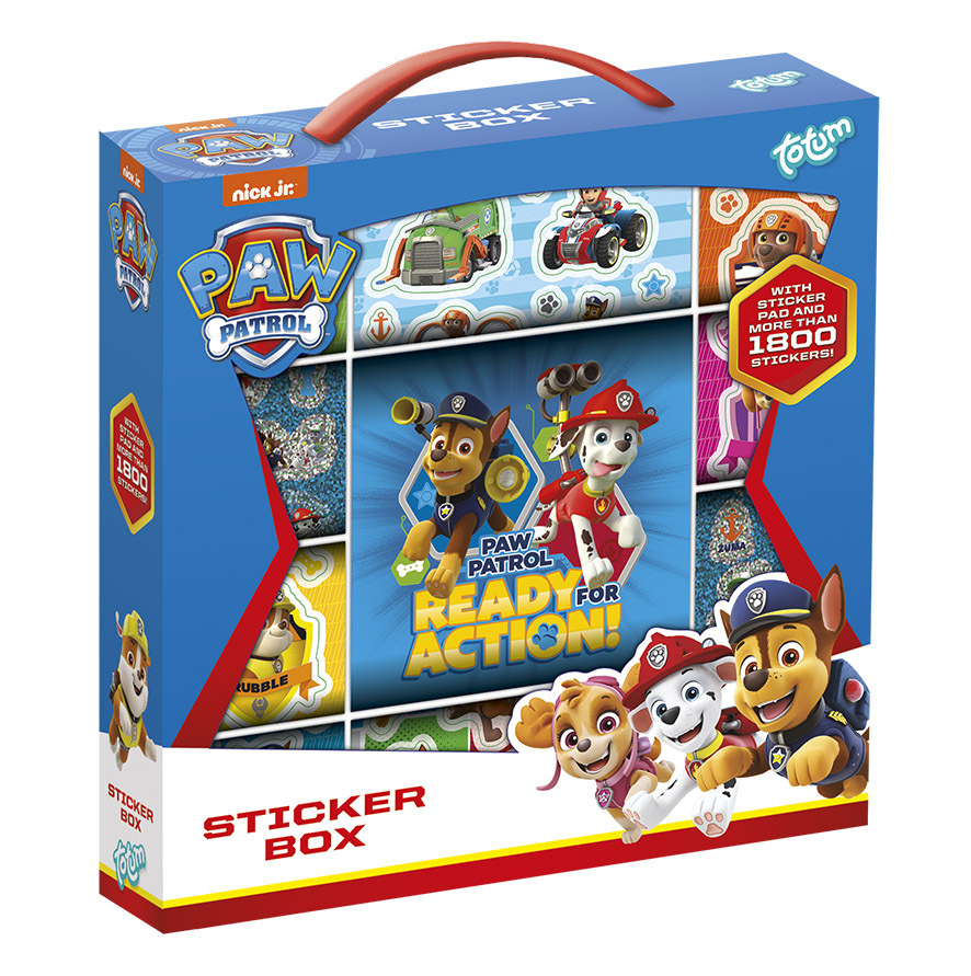 Totum Paw Patrol Sticker Box 12r+2s+bookl