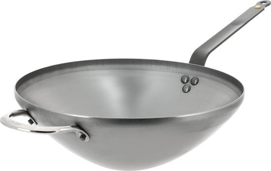 de Buyer Mineral B wok 40cm - staal - tegengreep