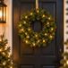 Merkloos Kerstkrans - met verlichting - D45 cm - warm witte led lampjes - deurkrans
