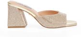 Steve Madden Dames Sandalen Glowing Goud Synthetisch Platte sandalen Maat 36