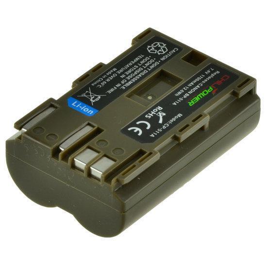 ChiliPower BP-511 / BP-511A accu voor Canon - 1700mAh BP-511 / BP-511A accu voor Canon - 1700mAh