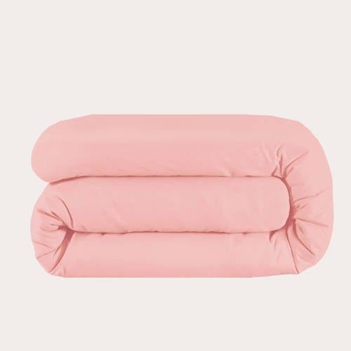 NOUS Kids basis dekbedovertrek ledikant (100x135 cm) Roze Effen