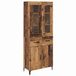 vidaXL Highboard Oud Hout 69,5 x 34 x 180 cm Bewerkt Hout
