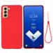 Samsung Coque Samsung Galaxy S21 FE 5G en Silicone Liquide - Rouge