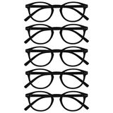 Opulize Zen 5 Stuks Leesbril Glad Mat Zwart Klein Mannen Vrouwen RRRRR24-1 +2,00