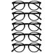 Opulize Zen 5 Stuks Leesbril Glad Mat Zwart Klein Mannen Vrouwen RRRRR24-1 +2,00