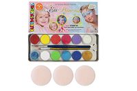 Eulenspiegel 212219 IJs-Princess metalen palet, 10 x 3,5 ml, 2 x glitter, 2 x veganistische penselen, make-upkleuren
