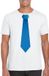 Bellatio Decorations Shoppartners Bv Wit t-shirt met blauwe stropdas heren S