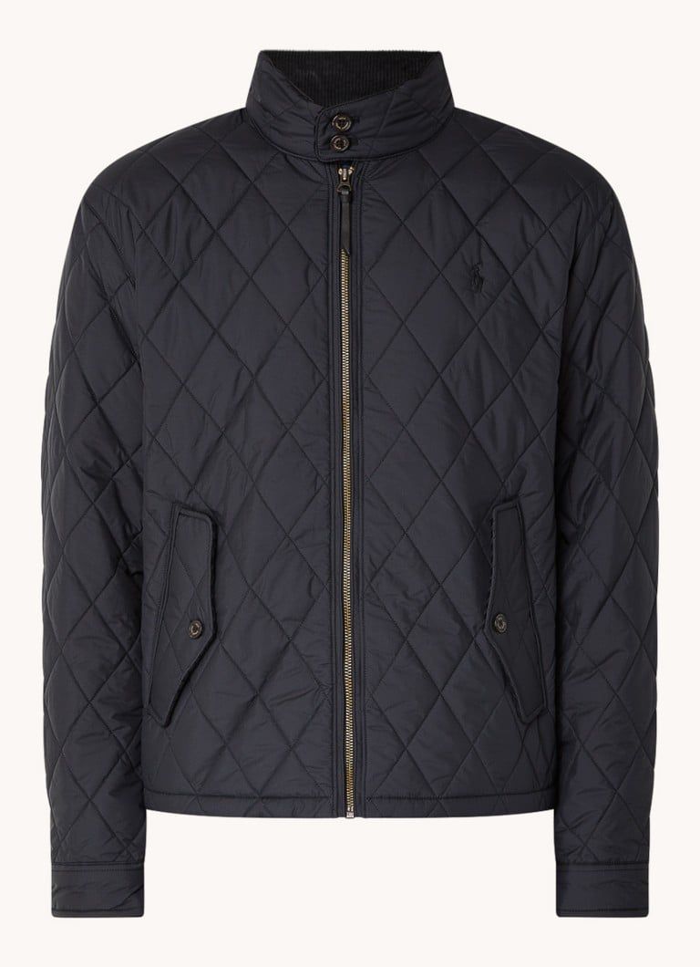 Ralph Lauren Lightweight Quilted Jacket with Water-Repellent Coating and Leather Details
