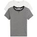 Tommy Hilfiger Tjw 2-pack Slim Essential T-shirt Ecru/ Black White Stripe Taille: XS