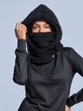 Poederbaas Fluffy Balaclava - Zwart - Unisex - Polyester