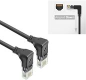 ACT 0,5 mètre U/UTP CAT6A LSZH Slimline câble de raccordement avec connecteurs RJ45 90° coudé vers le bas vers 90° coudé vers le bas DD5900