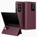 Samsung Galaxy Z TriFold Smart Clear View Étui à rabat avec fente pour carte - Vin Rouge