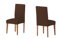 Martina Home Tunisia Stoelhoes, stof, rugleuning, bruin, 24 x 30 x 6 cm, 2 stuks