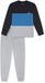 SCHIESSER Pyjama lang Jongens Grijs Melange Katoen Colorblock Maat 140
