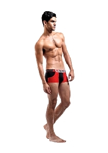 Male Power Pocket Short - Black and Red