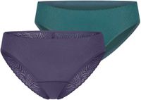 Schiesser Rioslip Invisible Soft Lace Vrouwen indigo,grün Effen