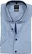 OLYMP Luxor modern fit chemise - manche courte - bleu structure (contraste) - Sans repassage - Tour de cou : 40