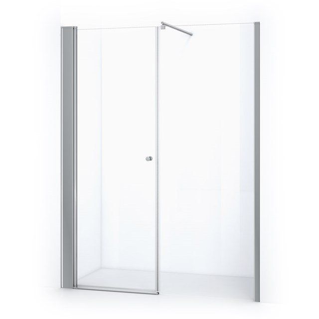Maxaro Douchewand met Draaideur Zircon Comfort 170cm Chroom - 6095817989925