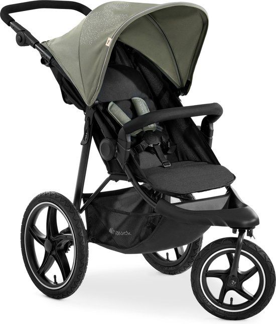 Hauck Kinderwagen Runner 2 - Buggy - Olive - Luchtbanden - Compact Opvouwbaar
