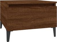 vidaXL Bijzettafel 50x46x35 cm bewerkt hout bruin eikenkleur