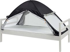 Deryan Luxe Bedtent Pop Up klamboe - 200x90cm - Hoogste kwaliteit Muggennet Muskietennet 1mm gaas - verduisterend - Zwart