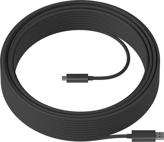 Logitech Strong USB A to USB C Cable - 10m - Black