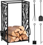 HOMCOM Étagère - Acier - 46x29x70cm - Noir