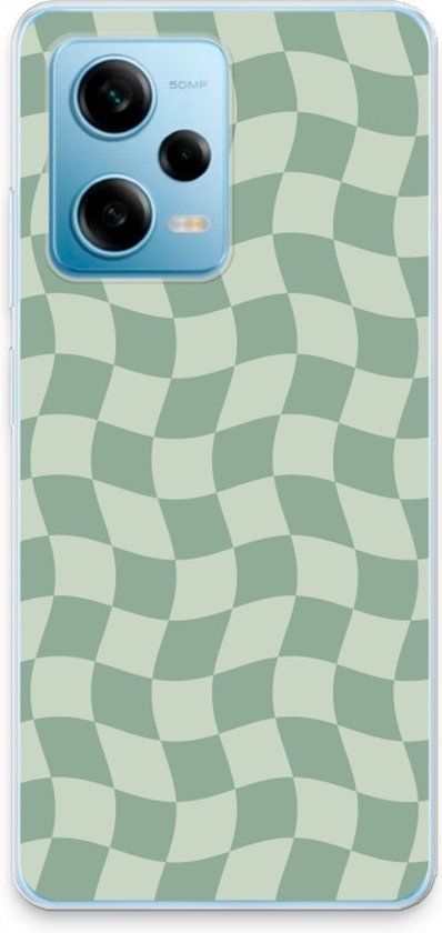 Case Company® - Grid Groen Soft Cover for Xiaomi Redmi Note 12 Pro 5G
