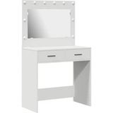Table de toilette blanc 78,5 x 41 x 135 cm bois d'ingénierie