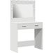 Table de toilette blanc 78,5 x 41 x 135 cm bois d'ingénierie
