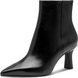 Tamaris - Dames - Enkellaarzen - Zwart - Leer - 35