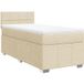 Maison Exclusive - Sommier À Lattes De Lit Avec Matelas Crème 90x200 Cm Tissu