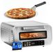 Four à pizza avec pierre à pizza, 400 °C, 2100 W, 50 litres, acier inoxydable, incluant pelle à pizza
