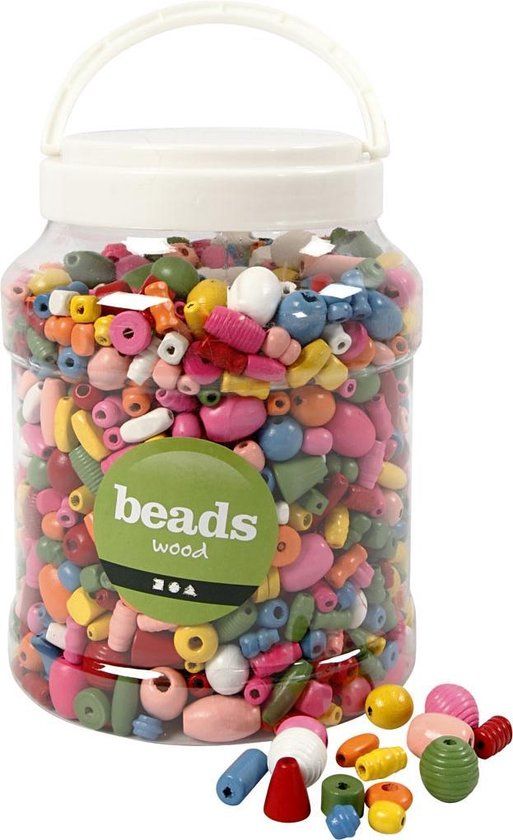 Creativ Company Houten kralen - 5-28 mm - china berry - 2 stuks