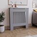 Vida Designs Chelsea Radiatorombouw Olive Grey - Klein - Modern verticaal lamellenontwerp voor optimale warmtecirculatie - H82xW78xD19cm - Geschilderde MDF-kast Ideaal voor woonkamer en gang