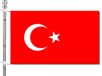 Merkloos / Sans marque Partyxplosion B.V. Vlaggenstok/vlaggenmast set - incl vlag van Turkije - 90 x 150 cm - aluminium - 183 cm
