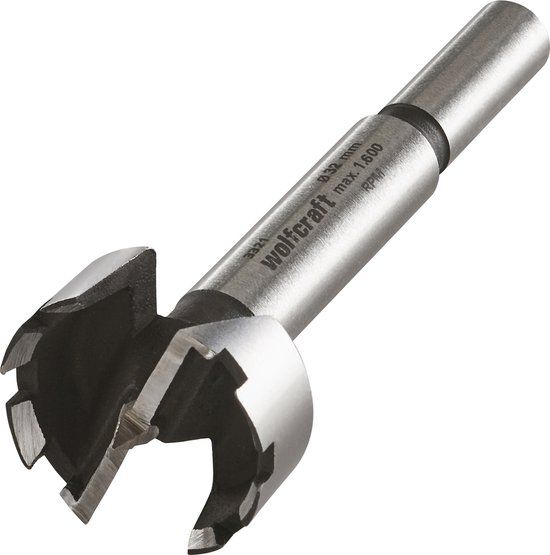 wolfcraft Scharnierboor 32mm Forstnerboor Houtcilinderboor