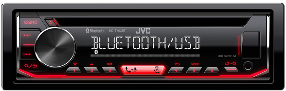 JVC KD-T702BT 1DIN Autoradio-CD/USB met ingebouwde Bluetooth