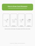 How to Draw Cute Dinosaurs