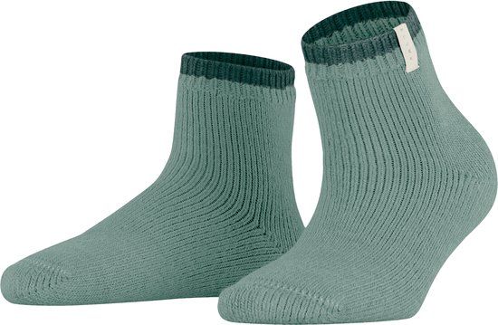 FALKE Cosy Plush gedessineerd wol alpaca sokken dames groen - maat 35-38
