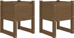 vidaXL Plantenbakken 2 st 40x40x52,5 cm massief grenenhout honingbruin
