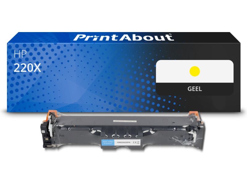 PrintAbout Toner 220X (W2202X) Geel Hoge capaciteit geschikt voor HP