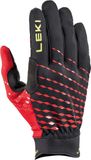 LEKI Ultra Trail Breeze handschoenen, zwart-rood-neongeel, EU 7
