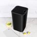 Bloc couteaux universel sans marque, porte-couteaux élégant avec 21 fentes flexibles et conception de drainage intelligente, bloc couteaux rond adapté à tous les couteaux de cuisine et ciseaux, non revêtu, noir