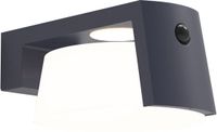 LUTEC Moon Solar LED Wandlamp voor buiten met bewegingssensor - Donkergrijs
