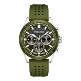 POLICE Analoog horloge 'Motion' zilvergrijs / groen / zwart