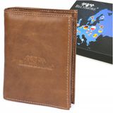 Beltimore Portefeuille en cuir vintage marron vertical grand RFiD G76