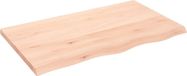 vidaXL Wastafelblad 100x60x(2-4) cm onbehandeld massief eikenhout