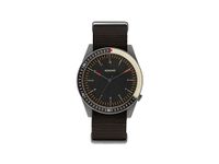 KOMONO Ray Shade NATO analoog kwartshorloge voor heren met armband van gerecycled canvas, zwart.